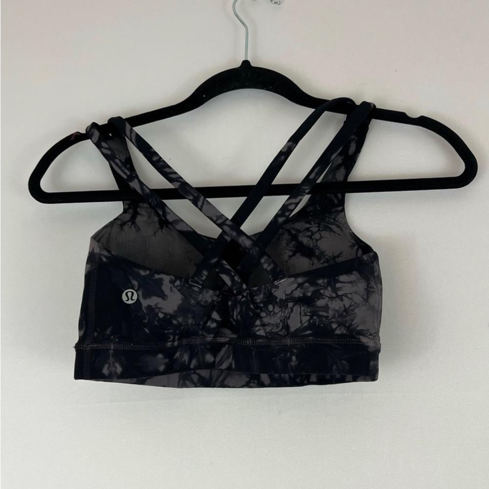 Lululemon Energy Bra Shibori in Magnum Black size 4